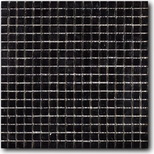 Мозаика из натурального камня Art&Natura Equilibrio сетка 15x15 глянцевая черная 014-1 30х30 см