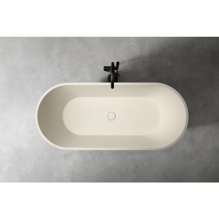 Ванна из искусственного камня Abber Frankfurt светло-бежевая матовая AM9941MBE