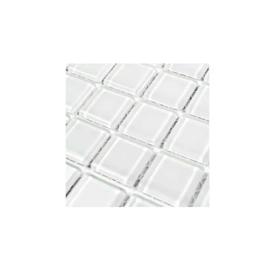 Мозаика Crystal Mosaic Crystal Super White Glossy 2,5x2,5x0,4 глянцевая белая CP8831 29,8x29,8 см