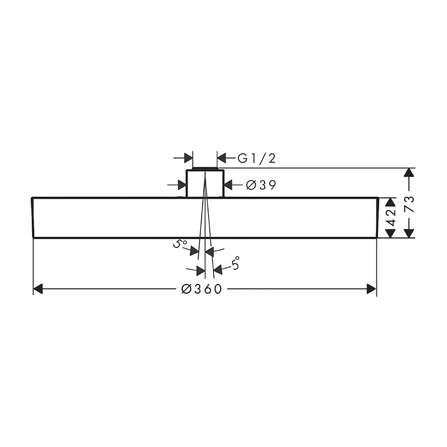 Верхний душ Hansgrohe Rainfinity 360 1jet матовый черный 26231670