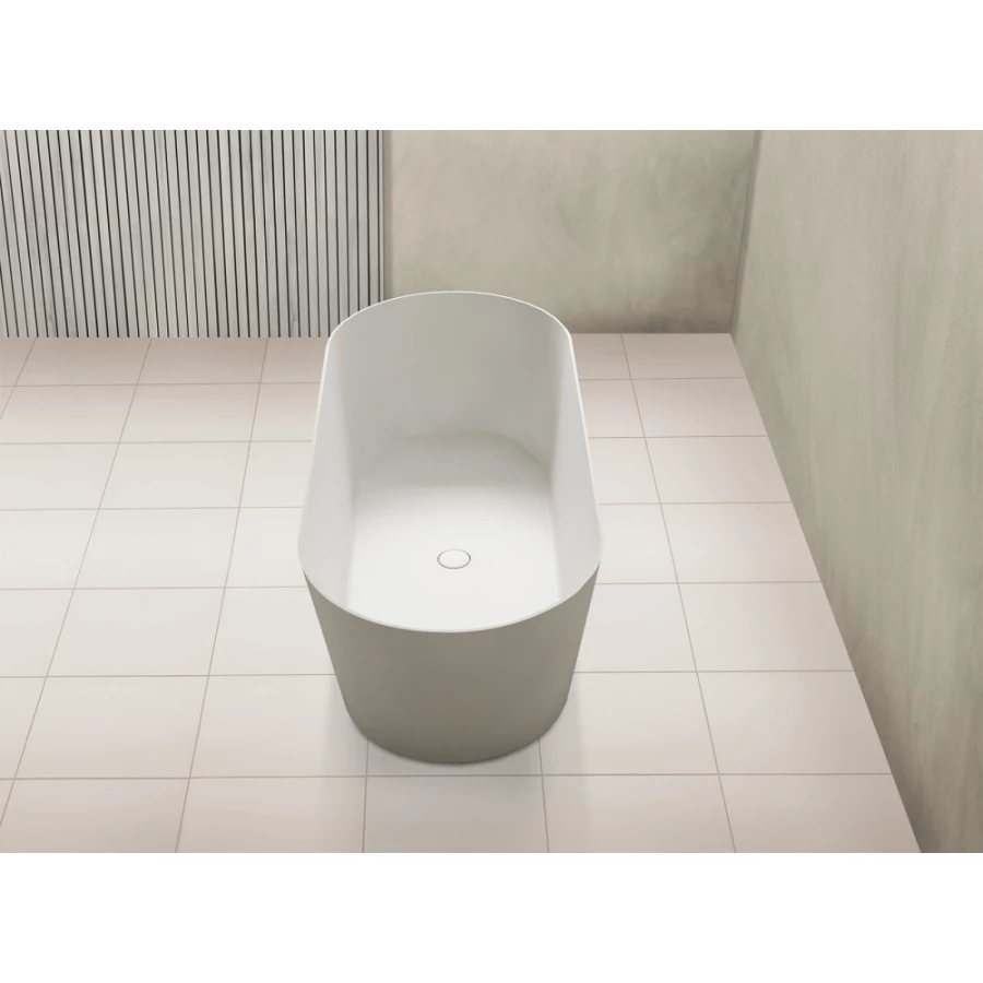 Ванна из искусственного камня Abber Stein белая матовая AS9622 165x70 см