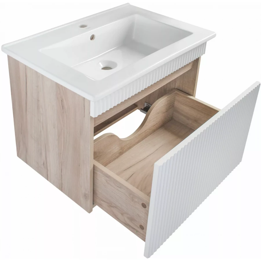 Тумба под раковину Runo Модена 65 крафтовый дуб под умывальник Оскар 65 00-00001425 61.4x50 см