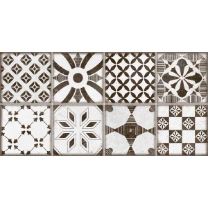 Плитка настенная ALMA Ceramica Бохо / Boho рельефная матовая коричневая 11 шт в уп TWU2550BOH17 250х24,9 см
