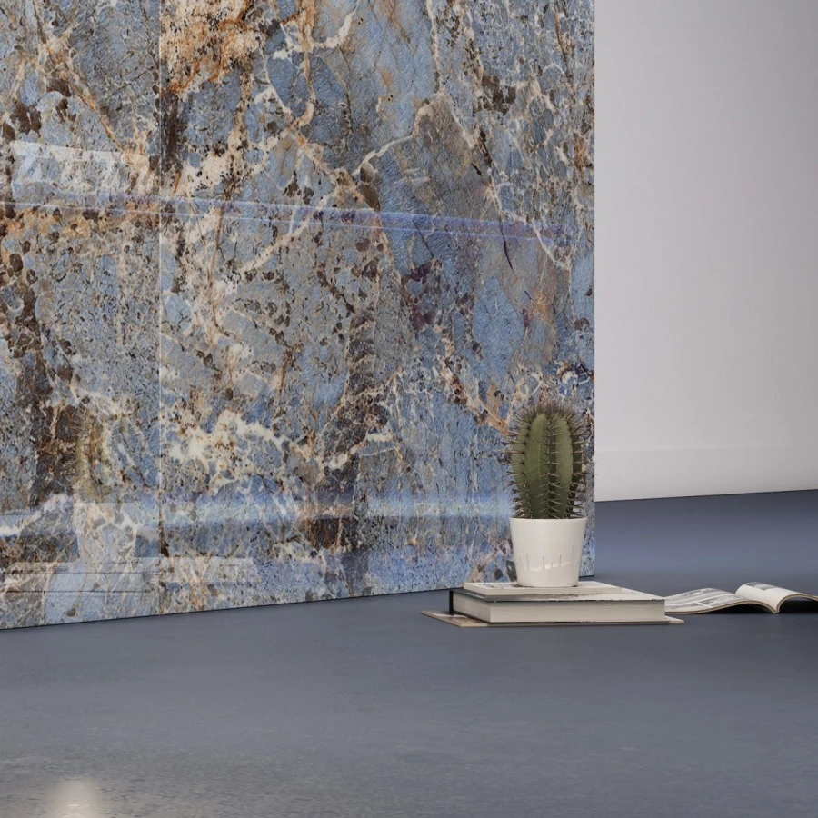 Керамогранит Neodom Titanium Amozanite Polished синий N80001 280х120 см