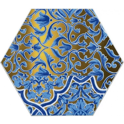 Плитка настенная Kerama Marazzi Талья 6 Декор глянцевый синий VT\A432\24000 23,1х20 см