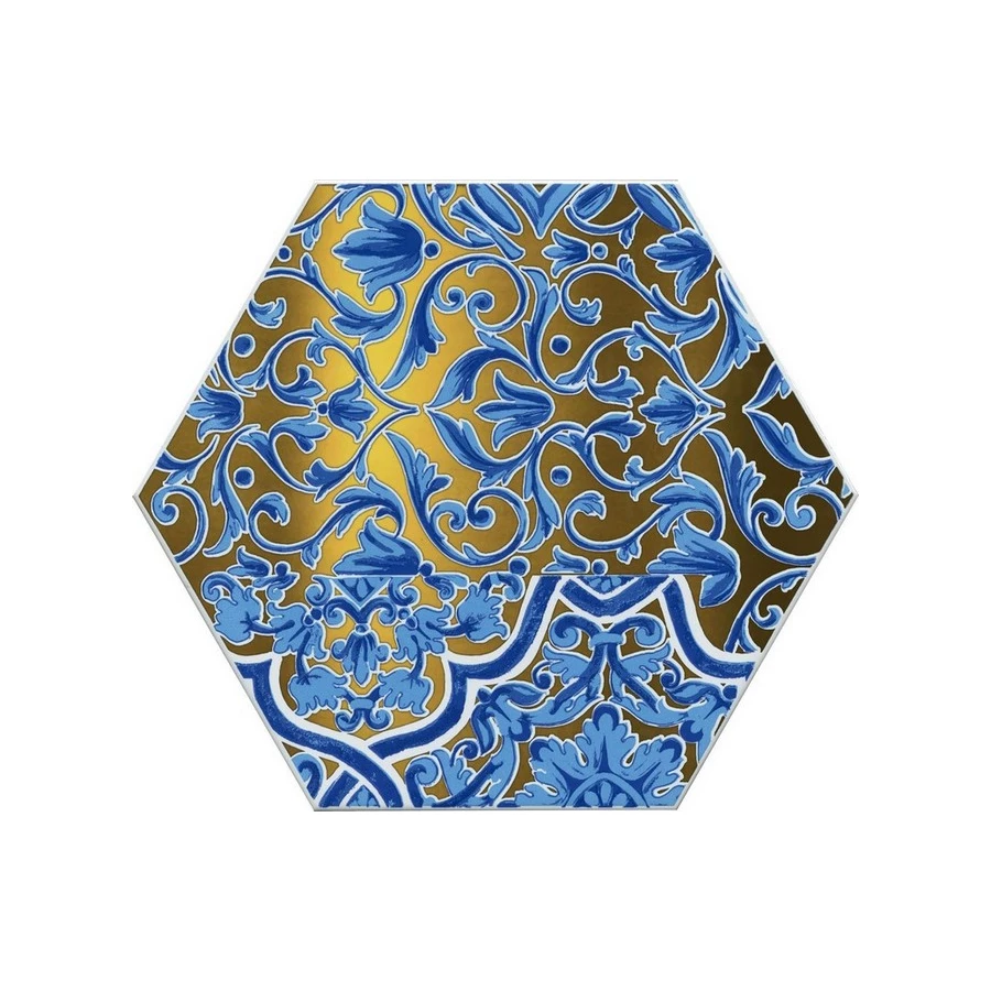 Плитка настенная Kerama Marazzi Талья 6 Декор глянцевый синий VT\A432\24000 23,1х20 см