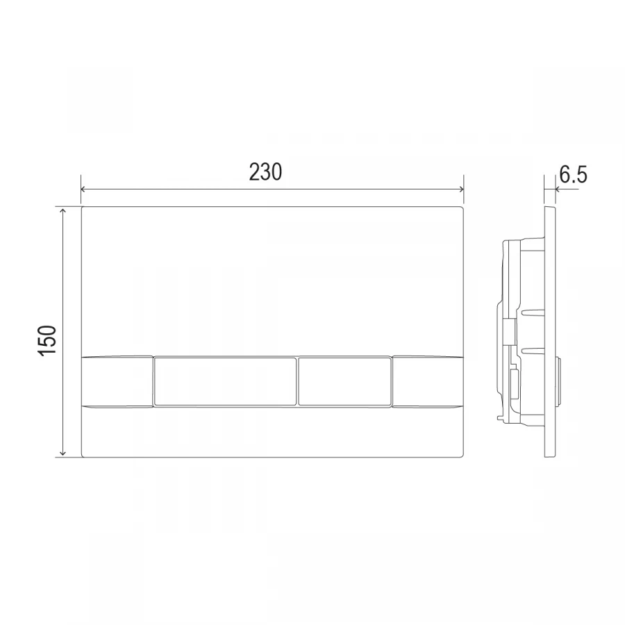 Кнопка смыва Lemark Bit для инсталляции механическая хром глянец 9801005