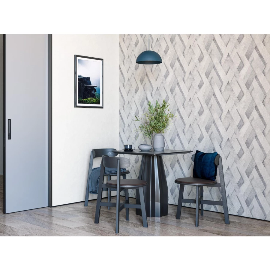 Обои флизелиновые Palitra Home HomeColor Parallel серые HC71812-14 1.06х10.05 м