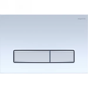 Панель смыва Aquatek Slim 009A-2 Белая глянец клавиша прямоугольная хром KDI-0000030