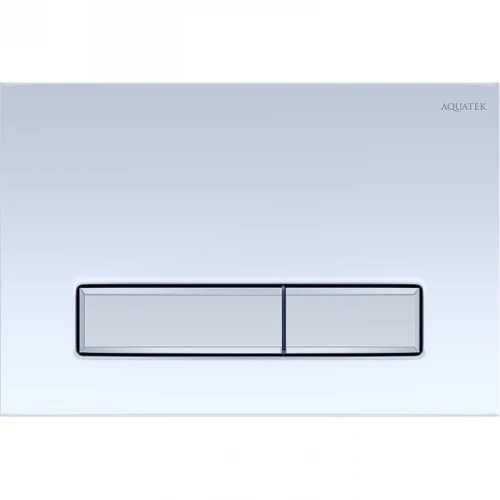 Панель смыва Aquatek Slim 009A-2 Белая глянец клавиша прямоугольная хром KDI-0000030