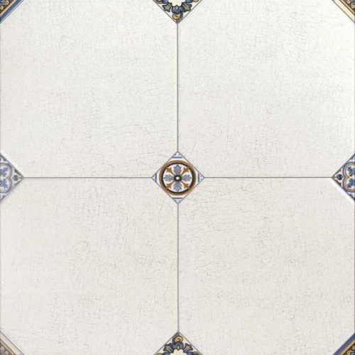 Керамогранит El Molino Manises Decor Blanco матовый белый 58x58 см