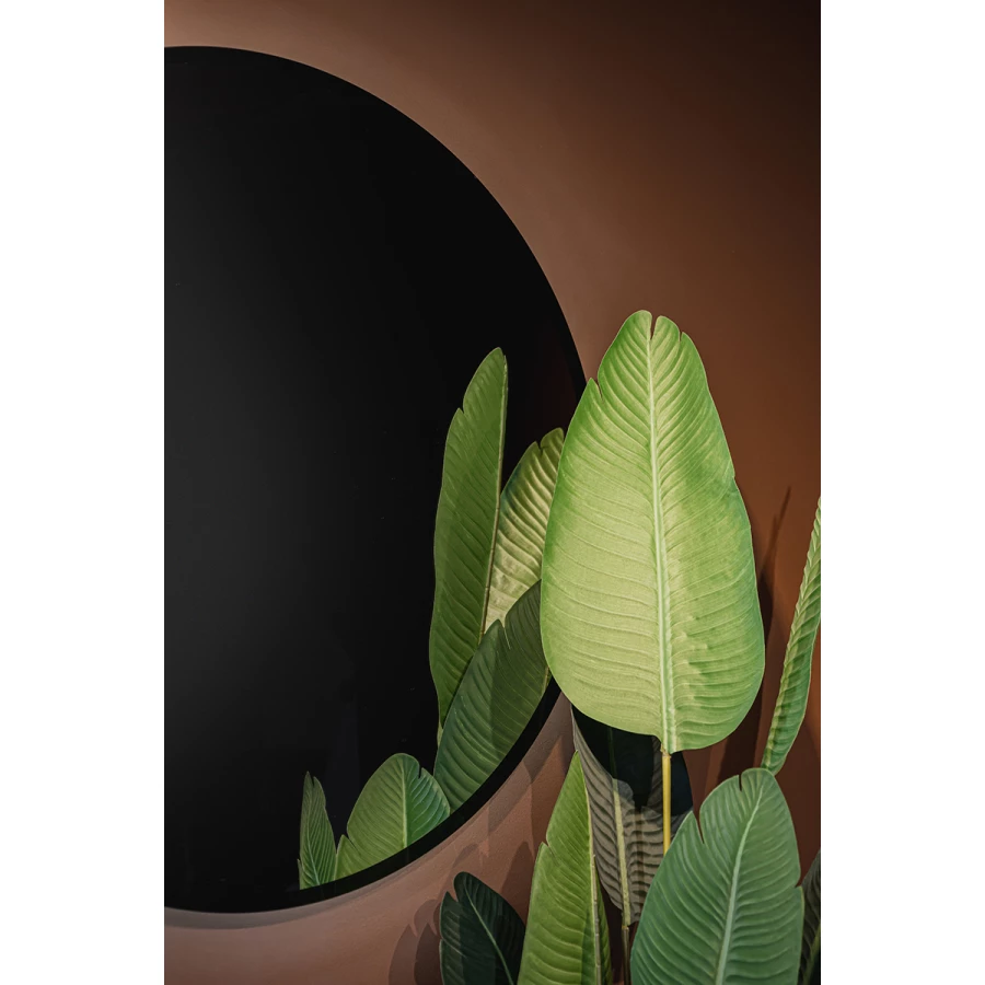 Зеркало Azario Monaco-black бесконтактный сенсор черная рамка LED-00002769 d100 см