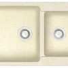 Кухонная мойка Azario Grand двойная искусственный мрамор цвет бежевый CS00079902 76.5х50х19 см