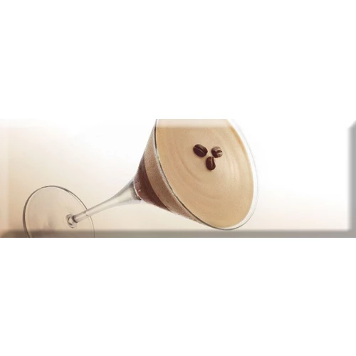 Плитка настенная Absolut Keramika Monocolor Decor Coffee Glass 01 глянцевая бежевая AK0814 30х10 см