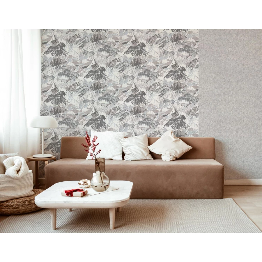 Обои флизелиновые Palitra Home HomeColor Mount коричневые HC31147-18 1.06х10.05 м