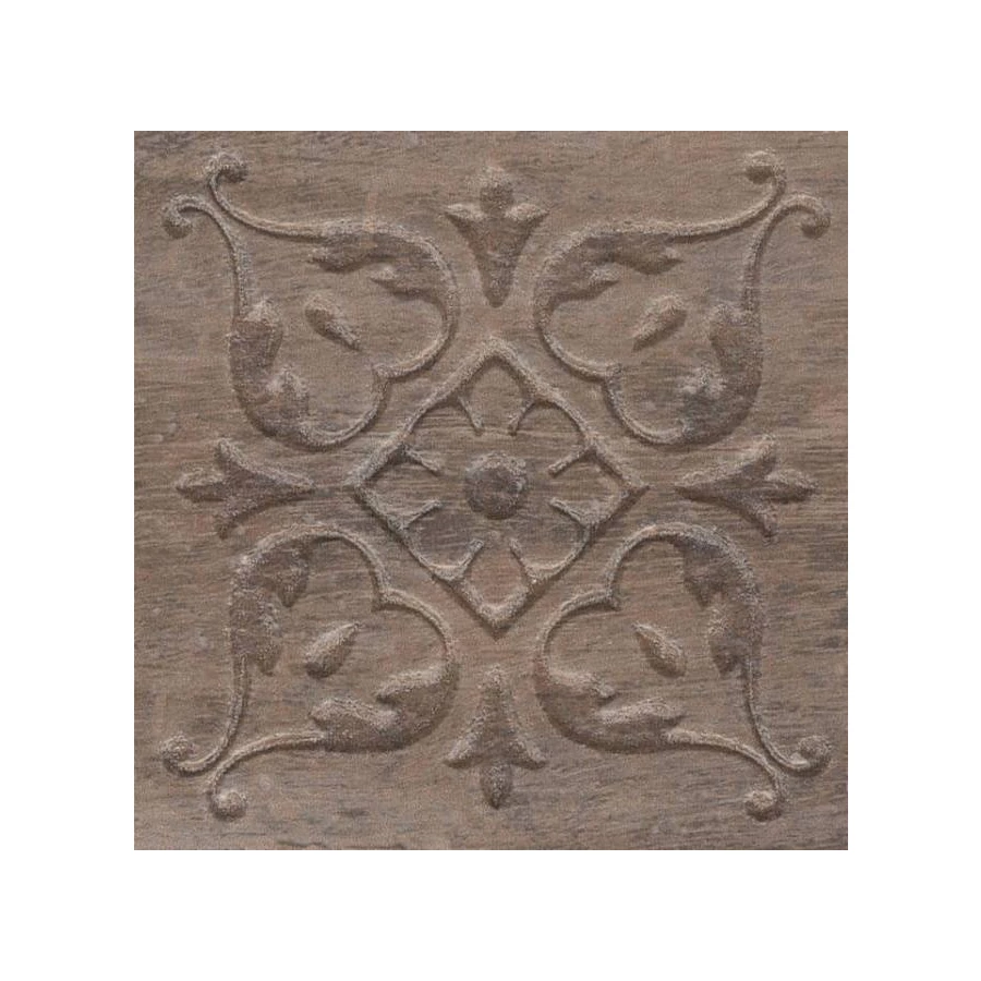 Керамогранит Kerama Marazzi Браш Вуд Вставка матовая темно-коричневая STG\C482\SG1550 9,9x9,9 см