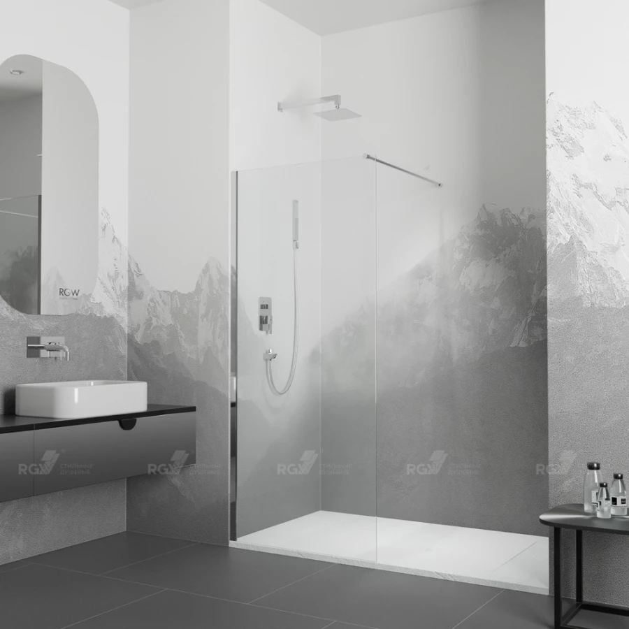 Перегородка для душа RGW WA-002 35100210-21 1000 матовое-сатинат