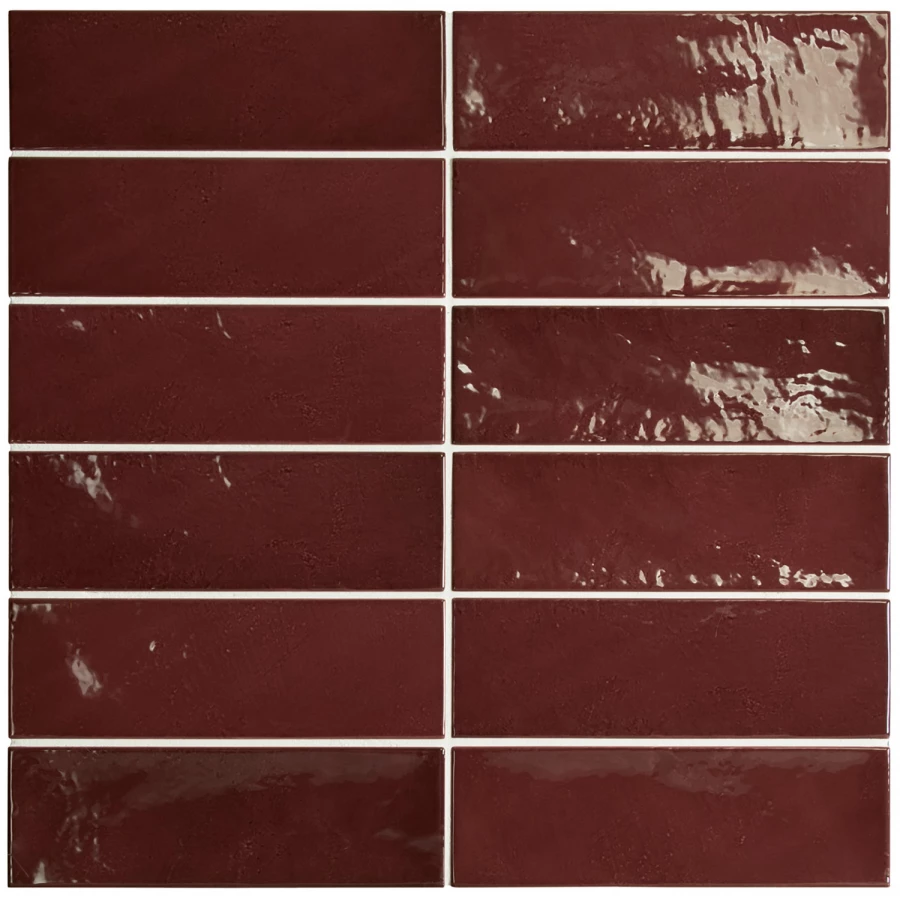 Плитка настенная Equipe Village Aubergine глазурованный глянцевый 0,988 м2, 20х6.5 см