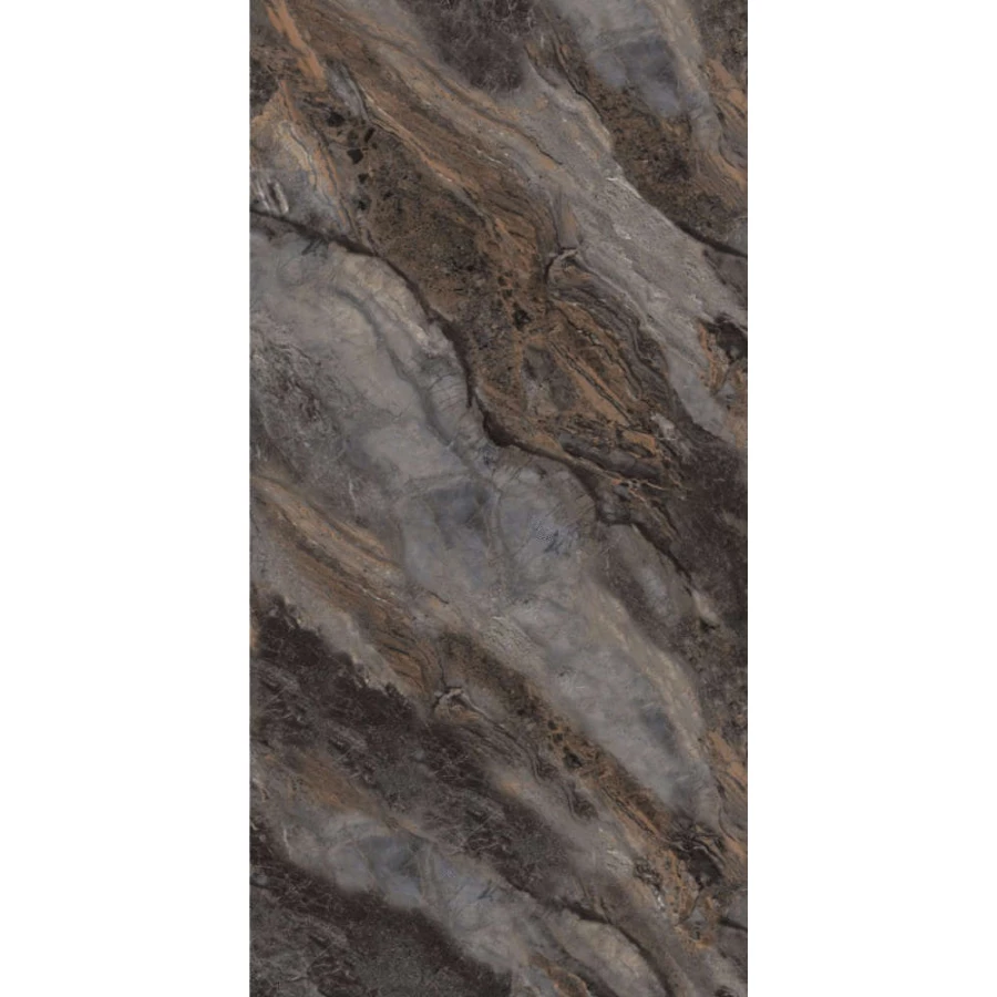 Керамогранит Zibo Fusure Hong Kong Marble Brown Gold Glitter G126063G 120х60 см
