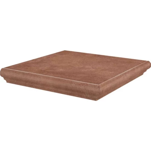 Ступень угловая Kerama Marazzi Хадду матовая красная KM4040G0021NGTA 34x34 см