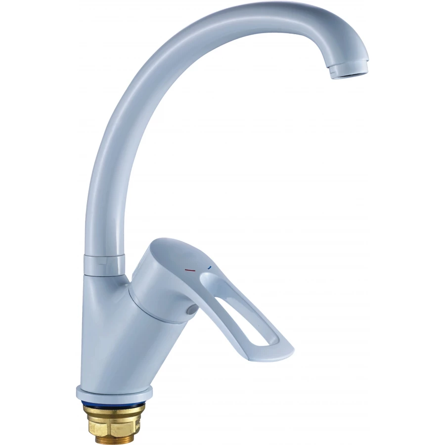 Смеситель Cron для кухни белый CN77318-WC