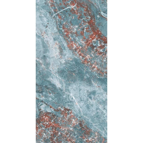 Керамогранит Bluezone Infinity Steel Nebula Series глянцевый бирюзовый BZ75718 120х60 см