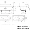 Ванна стальная Kaldewei Centro Duo Standard левая 283600010001 180х80 см