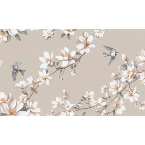 Обои флизелиновые Palitra Life Magnolia бежевые PL72535-24 1,06х10,05 м