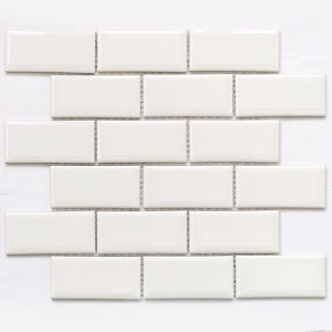 Мозаика Bonaparte Керамогранитная мозаика Brick White 95х45 глянцевая белая 292х287,5 см