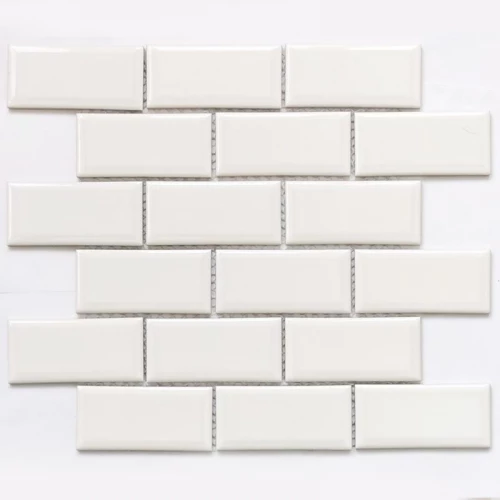 Мозаика Bonaparte Керамогранитная мозаика Brick White 95х45 глянцевая белая 292х287,5 см