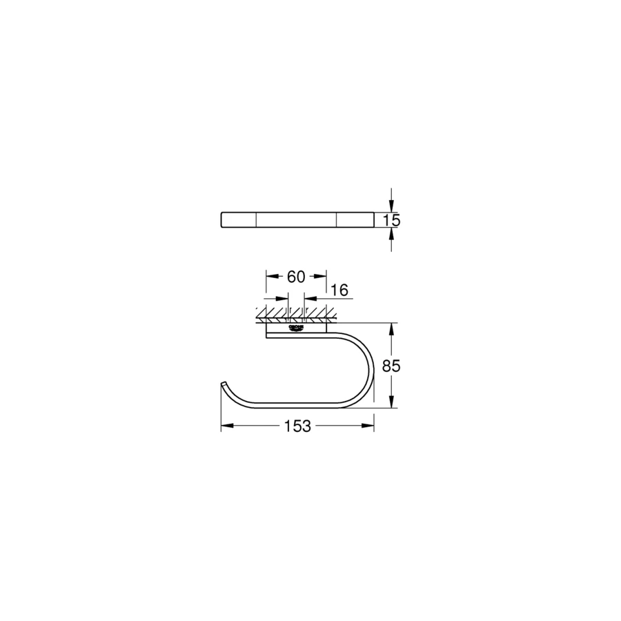 Держатель для туалетной бумаги Grohe Selection фантомный чёрный 41220KF0