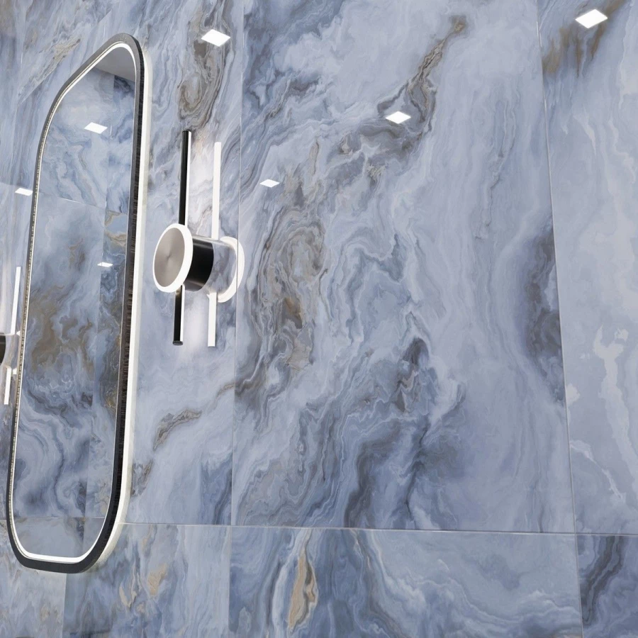 Керамогранит Neodom Luxury Arabesque Blue Polished голубой N20354 120x60 см