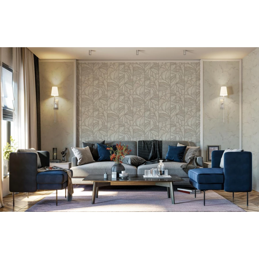 Обои флизелиновые Palitra Life Палитра Glamping бежевые PL71980-14 1.06х10.05 м