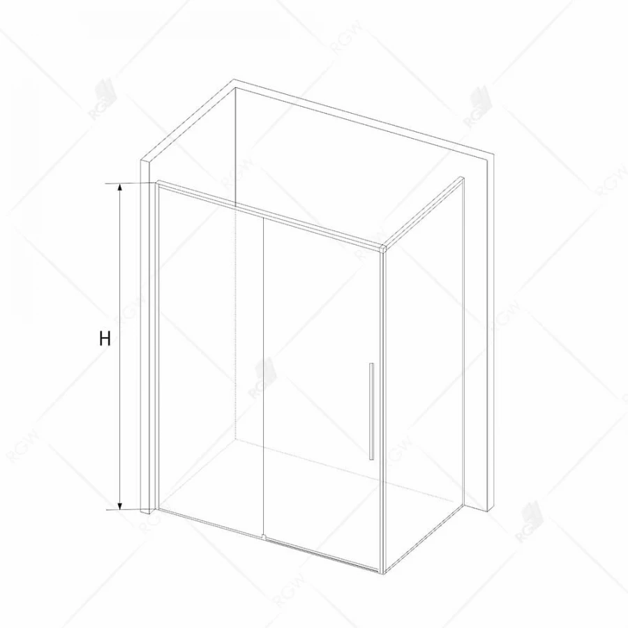 Душевой уголок RGW SV-42 SV-12 + Z-05 Прозрачное 32324274-11 140х70 см