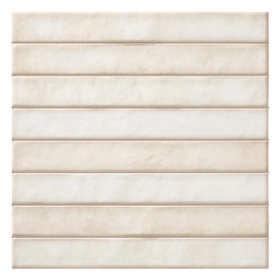 Плитка настенная La Platera Raku Brick Pearl глянцевая бежевая AC48903 35х35 см