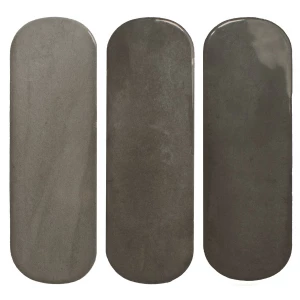 Плитка настенная DNA Calema Oval Shadow Gloss глянцевая темно-серая 16х5,2 см