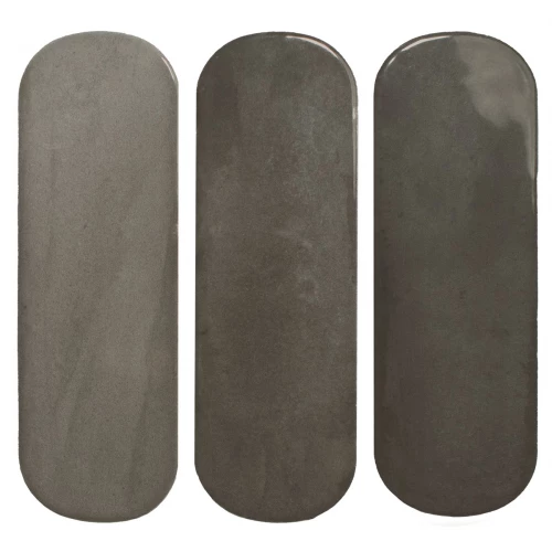 Плитка настенная DNA Calema Oval Shadow Gloss глянцевая темно-серая 16х5,2 см