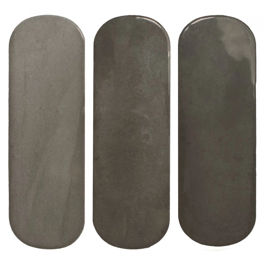 Плитка настенная DNA Calema Oval Shadow Gloss глянцевая темно-серая 16х5,2 см