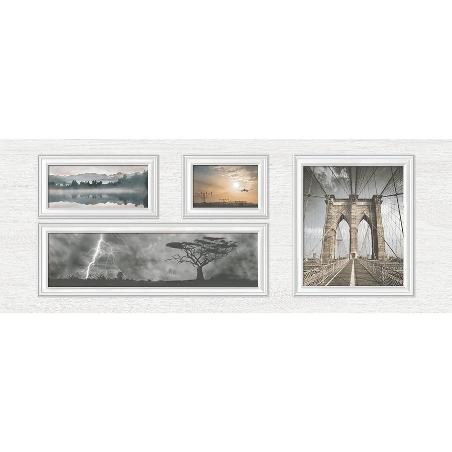 Декор InterCerama Indyсветло-серый 60*23 см