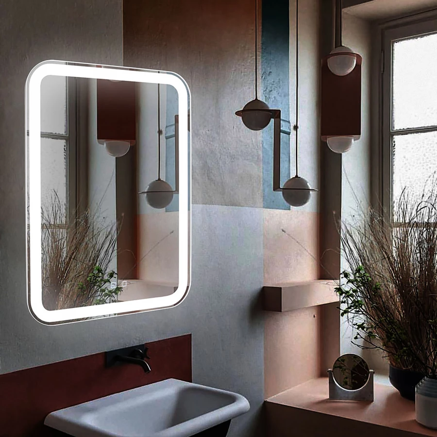 Зеркало Azario Мальта-Voice голосовое управление подогрев сенсорный выключатель с функцией диммера LED-00002615 55х80 см