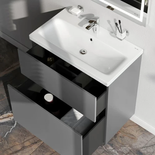 База под раковину Am Pm Gem напольная графит матовый M90FSX07522GM32 75 см