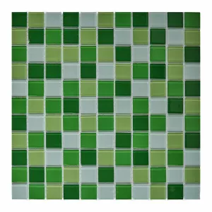 Мозаика из стекла Pixel mosaic Crystal Glass чип 25х25 мм сетка Pix011 30х30 см
