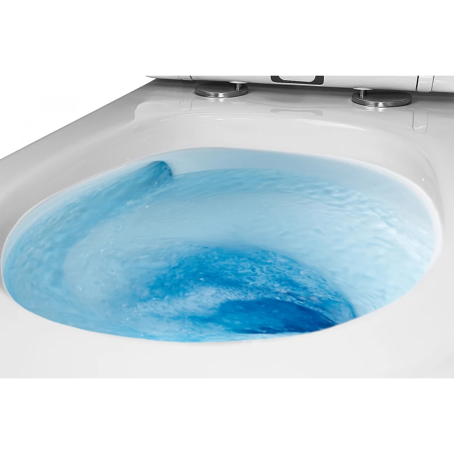 Унитаз подвесной Azario Ollin безободковый слив торнадо с быстросъемным сиденьем микролифт AZ-0513R 36х53.5х37 см