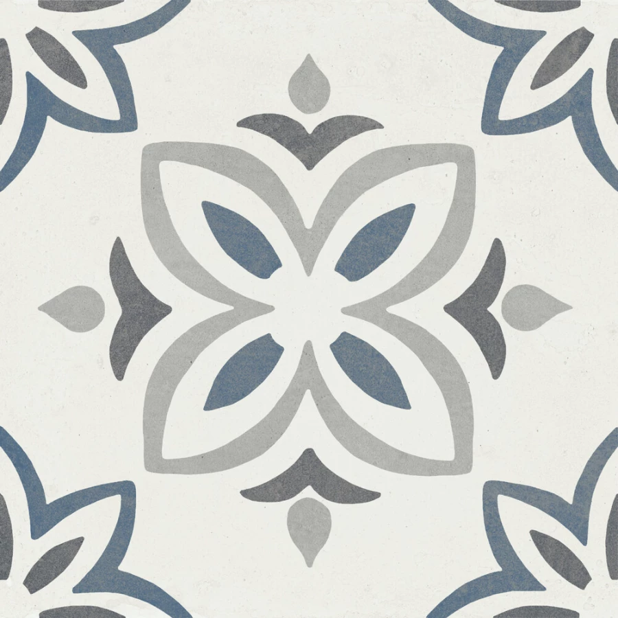 Керамогранит Harmony Peronda Provenza Blue Bloom матовый многоцветный 3386037791 22,3х22,3 см