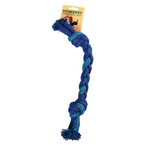 Игрушка для собак Homepet seaside канат с двумя узлами сине-голубой YT113711 36 см