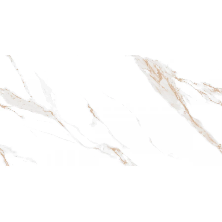 Керамогранит Ceradim Calacatta Sharp Gold белый Полированный 120х60 см