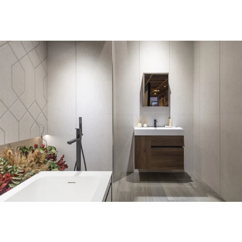 Плитка настенная Porcelanosa Таилор Боне Диамонд / Tailor Bone Diamond матовая серая 100337339 150х59,6 см