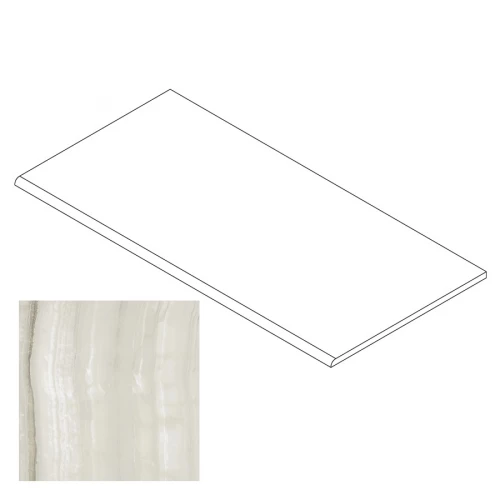 Ступень Gresse Lalibela с завальцовкой оникс серый матовая GRS04-07 120х29,5 см