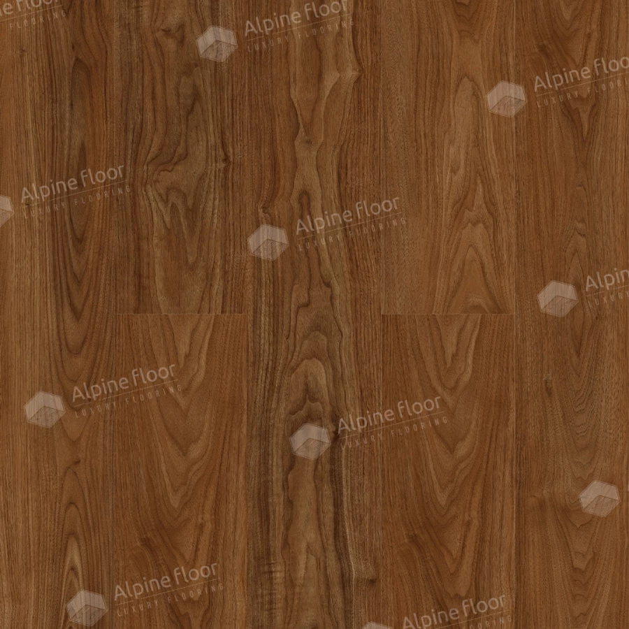 Каменно-полимерная плитка SPC Alpine Floor Nut Орех Маррон Классик коричневая ECO 22-2 MC 43 класс 4 мм