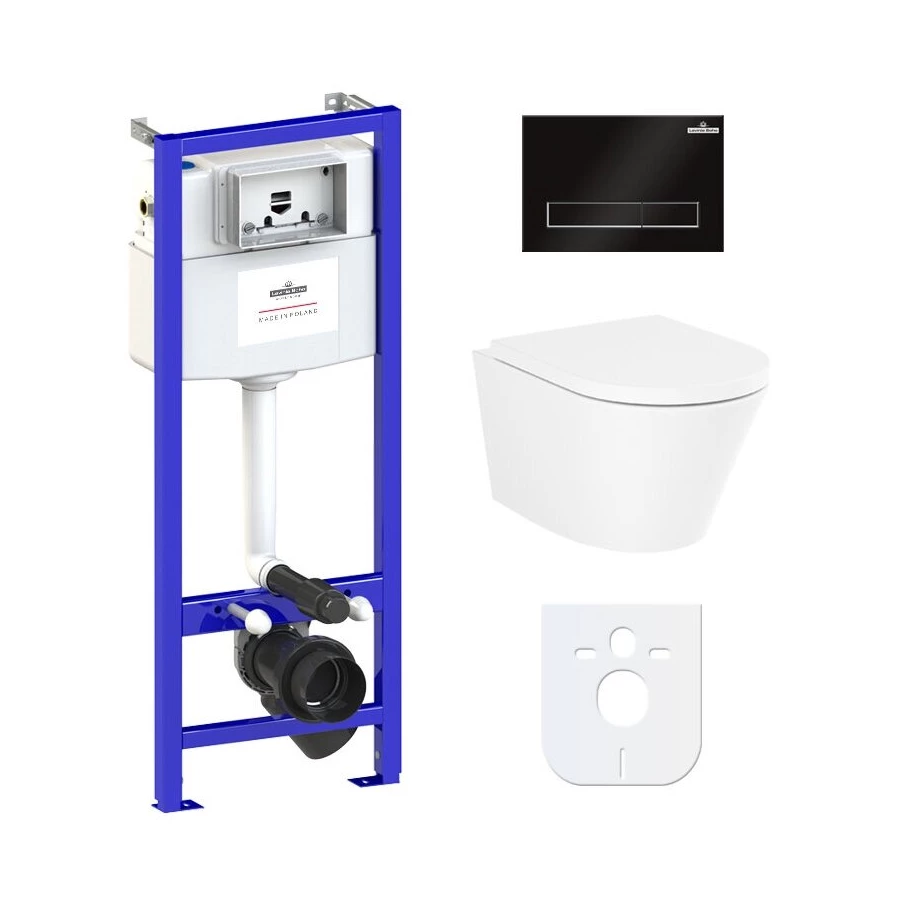 Унитаз Lavinia Boho Relfix Biore Rimless 77040100 (комплект 6 в 1)